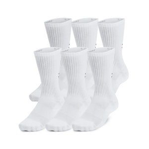 'Under Armour' Unisex Training Cotton 6PK Crew - White