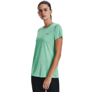 'Under Armour' Women's Tech™ Twist T-Shirt - Green Breeze / White