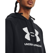 'Under Armour' Men's Rival Fleece Logo Hoodie - Black / White