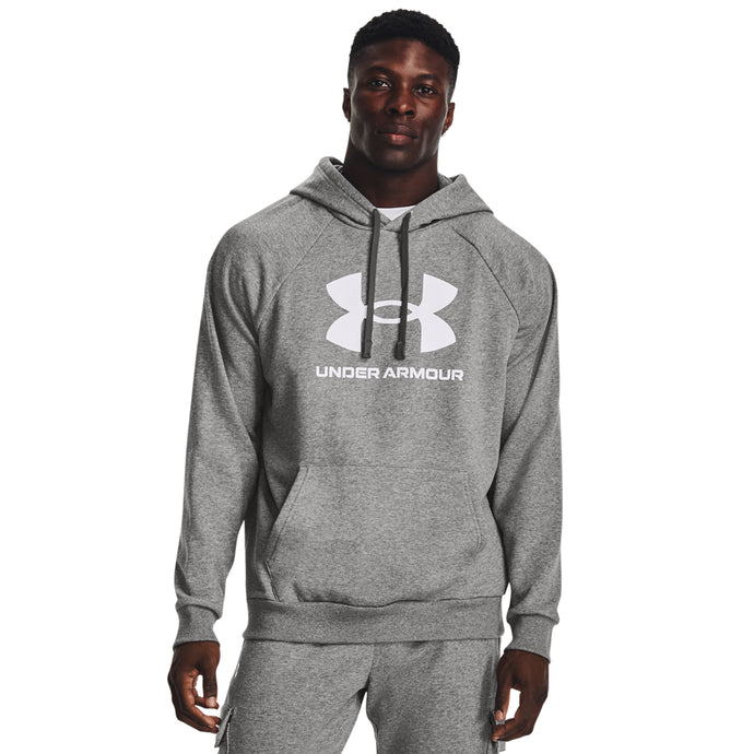 'Under Armour' Men's Rival Fleece Logo Hoodie - Castlerock Light Heather
