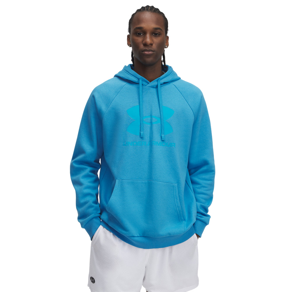 'Under Armour' Men's Rival Fleece Logo Hoodie - Ether Blue