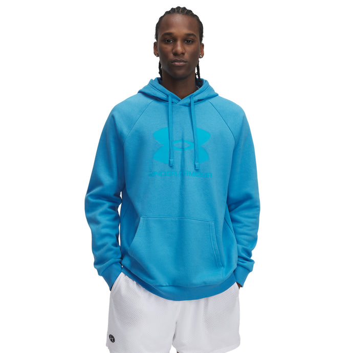 'Under Armour' Men's Rival Fleece Logo Hoodie - Ether Blue