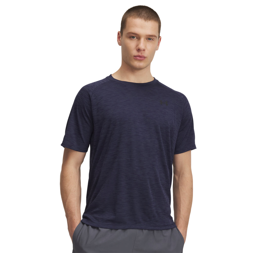 'Under Armour' Men's Tech Textured Short Sleeve Shirt - Downpour Grey
