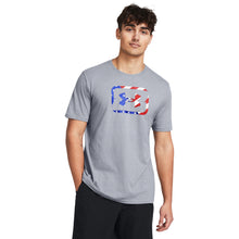 'Under Armour' Men's Freedom Hook T-Shirt - Steel Medium Heather / Royal