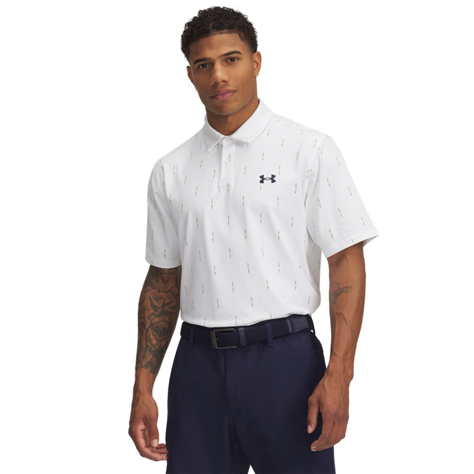 'Under Armour' Men's T2G Printed Polo - White