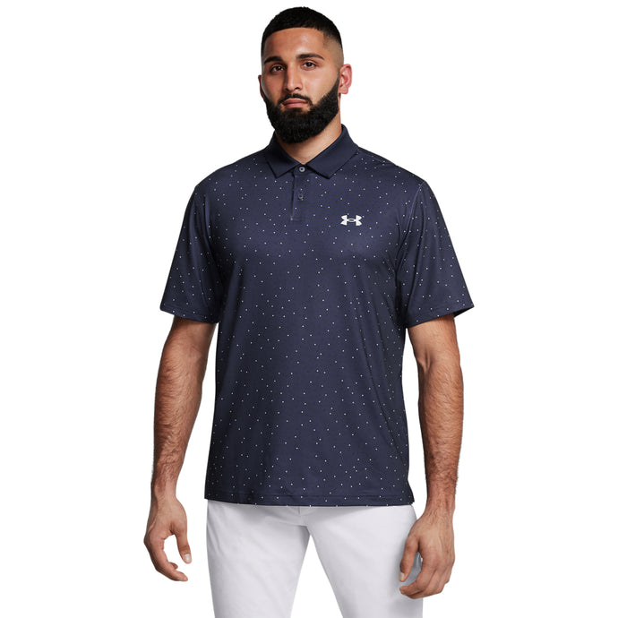 'Under Armour' Men's T2G Printed Polo - Midnight Navy