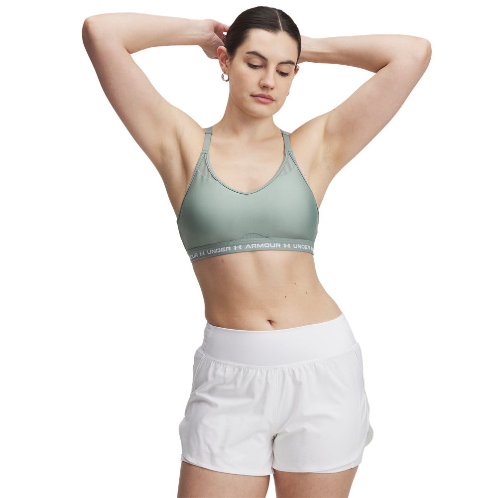 'Under Armour' Women's Crossback Low Sports Bra - Silica Green