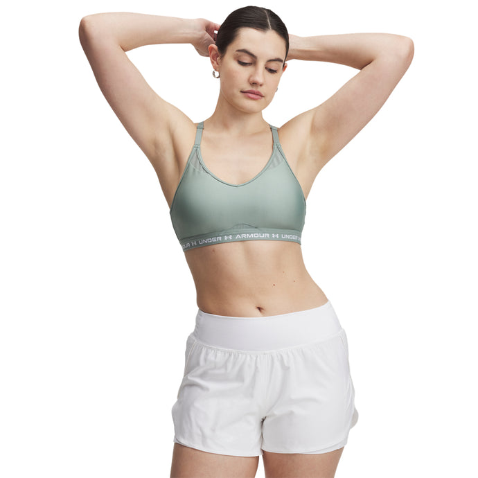 'Under Armour' Women's Crossback Low Sports Bra - Silica Green