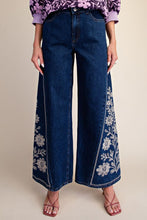 'Easel' Women's Flare Leg Jeans - Dark Denim