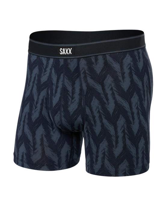 'Saxx' Men's Daytripper Comfort Stretch Boxer Briefs - Ikat Chevron Deep Navy