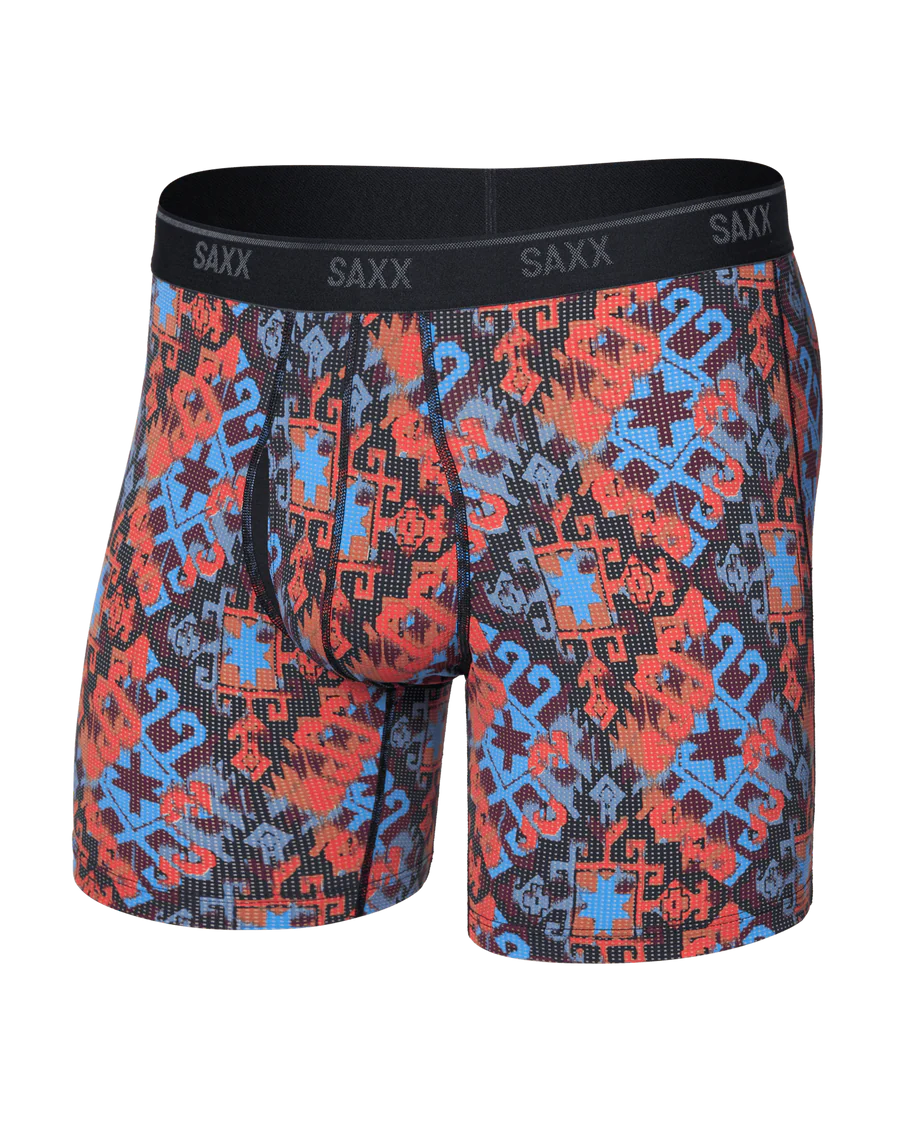 'Saxx' Men's Quest Quickdry Boxer Briefs - Heritage Weave Mutli