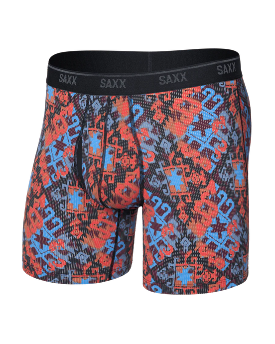 'Saxx' Men's Quest Quickdry Boxer Briefs - Heritage Weave Mutli