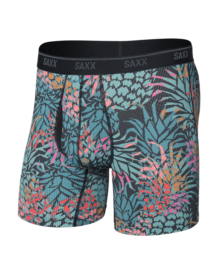 'Saxx' Men's Quest Quickdry Boxer Briefs - Pineapple Patch Multi