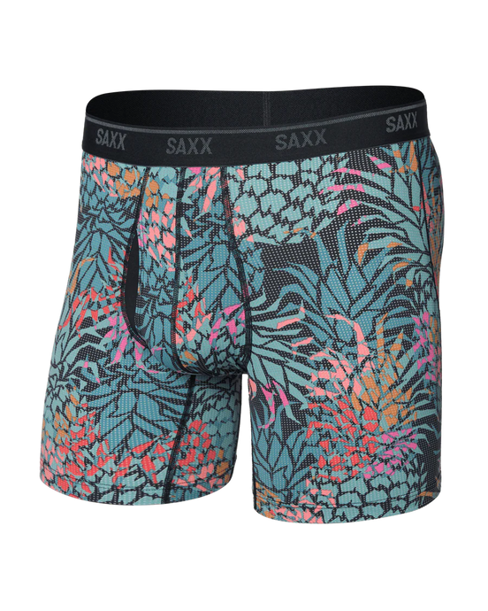 'Saxx' Men's Quest Quickdry Boxer Briefs - Pineapple Patch Multi