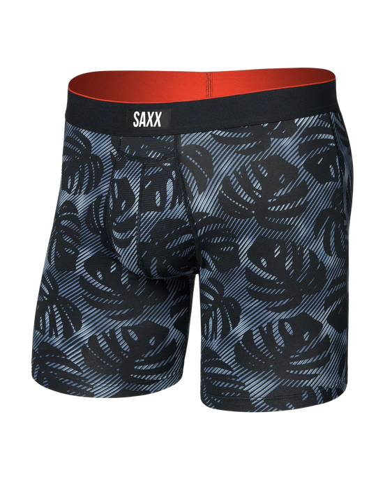 'Saxx' Men's Multi Sport Mesh Boxer Briefs - Rem Tropical Black