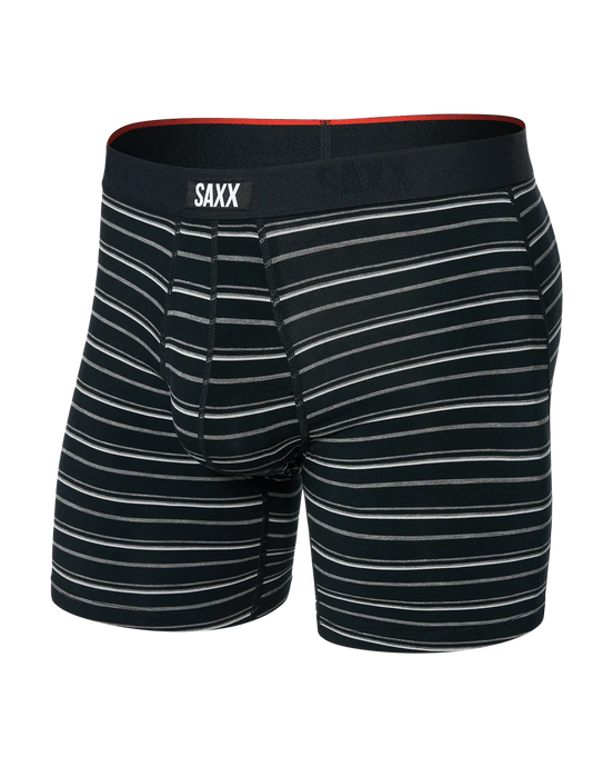 'Saxx' Men's Vibe Xtra Soft Boxer Briefs - Black Coast Stripe