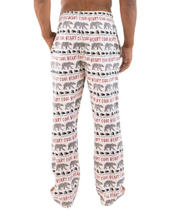 'Lazy One' Men's Beary Cool PJ Pants - White