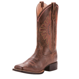 'Ariat' Women's 11" Round Up Rio Western Square Toe - Naturally Distressed Brown