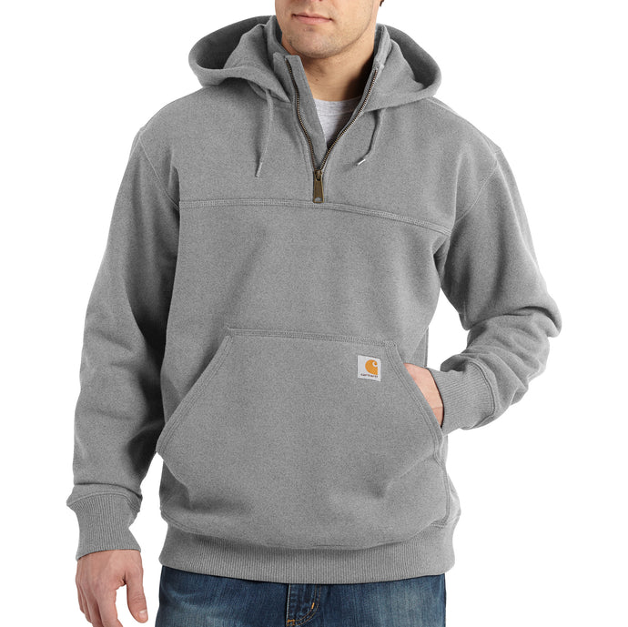 'Carhartt' Men's Rain Defender Paxton Heavyweight 1/4 Zip Hoodie - Heather Gray