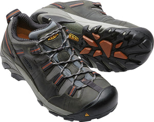 'Keen Utility' Men's Detroit Low Steel Toe Shoe - Dark Grey / Grey