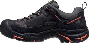 'Keen Utility' Men's Braddock Low Steel Toe - Black / Grey / Orange