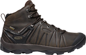 'Keen Outdoor' Men's Venture WP Leather Mid Hiker - Mulch / Black
