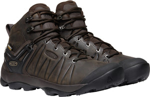 'Keen Outdoor' Men's Venture WP Leather Mid Hiker - Mulch / Black