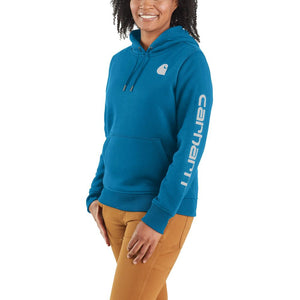 Carhartt\' Women\'s Clarksburg Sleeve Logo Hoodie - Marine Blue – Trav\'s  Outfitter
