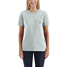 'Carhartt' Women's Lightweight Pocket T-Shirt - Tourmaline Snow Heather