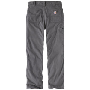 'Carhartt' Men's Rugged Flex Rigby Dungaree Flannel Lined Pant - Gravel