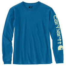'Carhartt' Women's Workwear Logo Sleeve T-Shirt - Marine Blue
