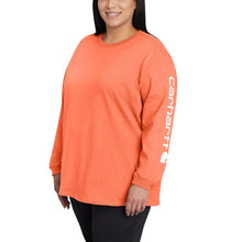 'Carhartt' Women's Workwear Logo Sleeve T-Shirt - Electric Coral