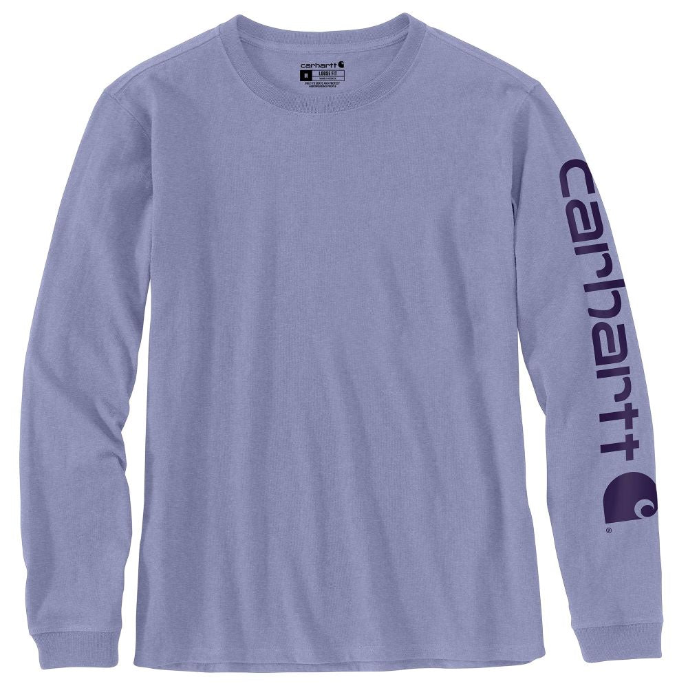 'Carhartt' Women's Workwear Logo Sleeve T-Shirt - Soft Lavender Heather