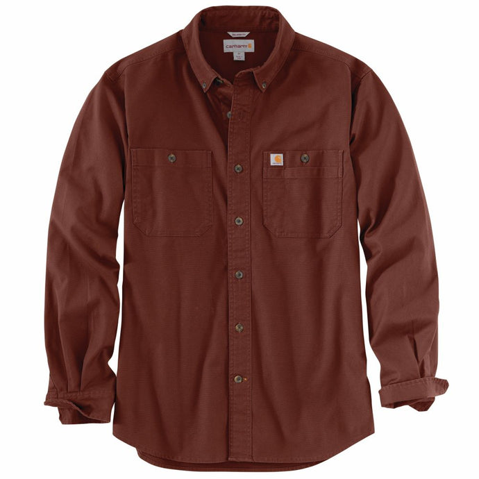 'Carhartt' Men's Rugged Flex® Rigby Work Shirt - Mineral Red