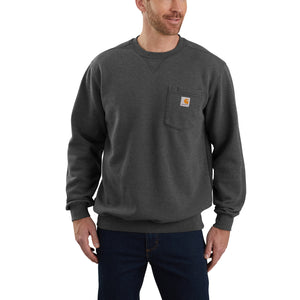 'Carhartt' Men's Crewneck Pocket Sweatshirt - Carbon Heather