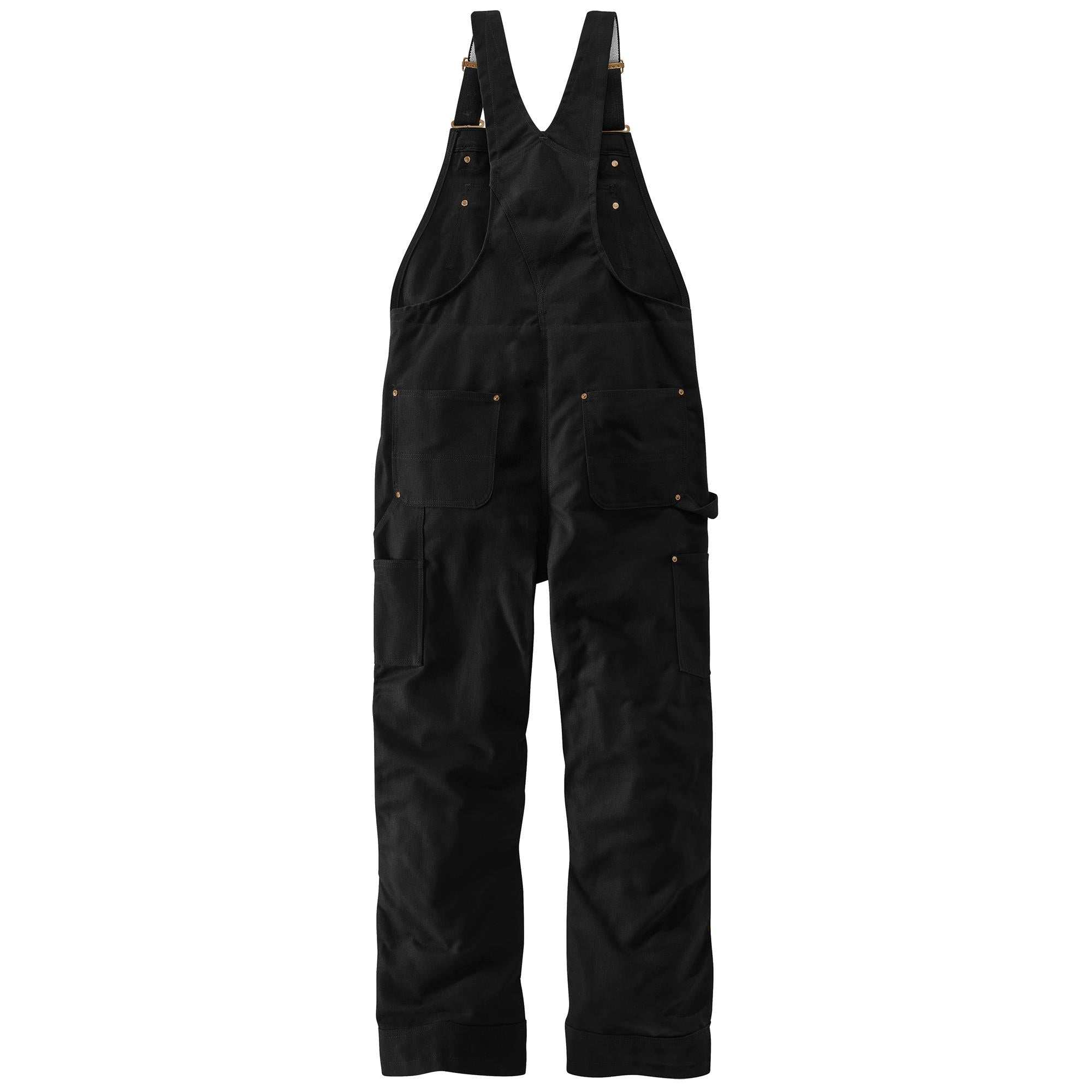 Carhartt' Men's Loose Fit Firm Duck Insulated Bib Overall Black