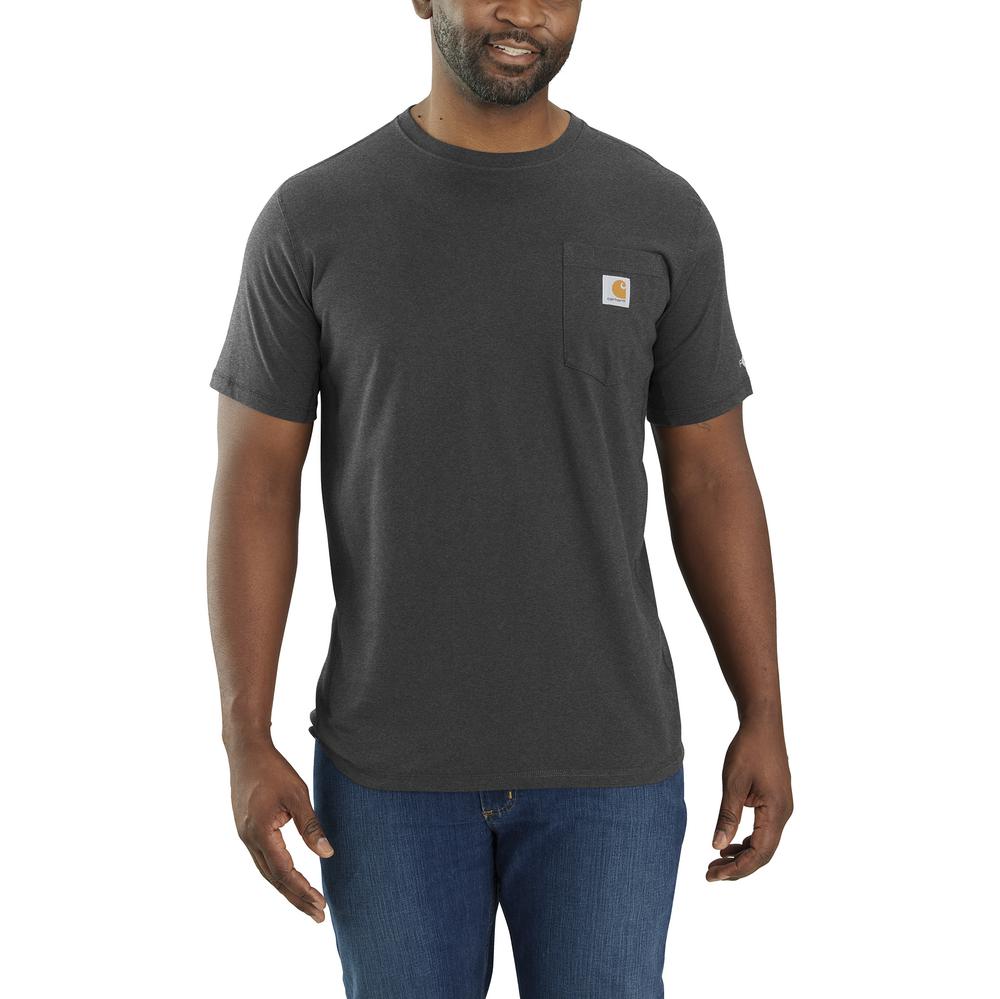 'Carhartt' Men's Force® Relaxed Fit Midweight Pocket T-Shirt - Carbon Heather