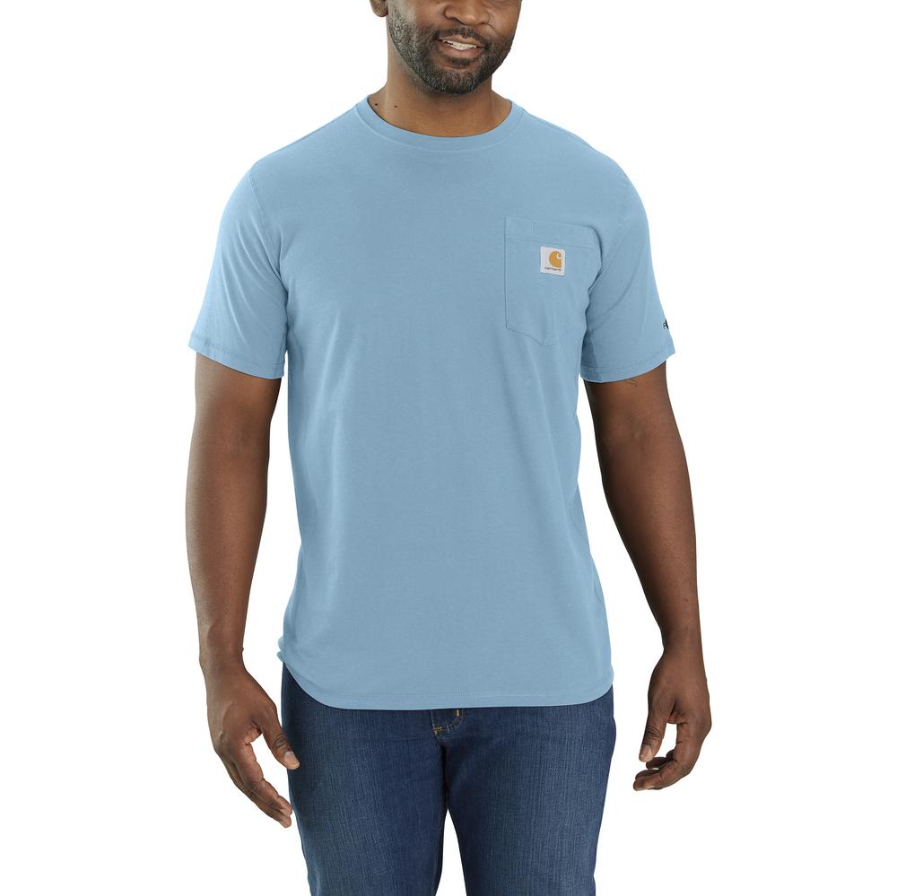 'Carhartt' Men's Force® Relaxed Fit Midweight Pocket T-Shirt - Powder Blue