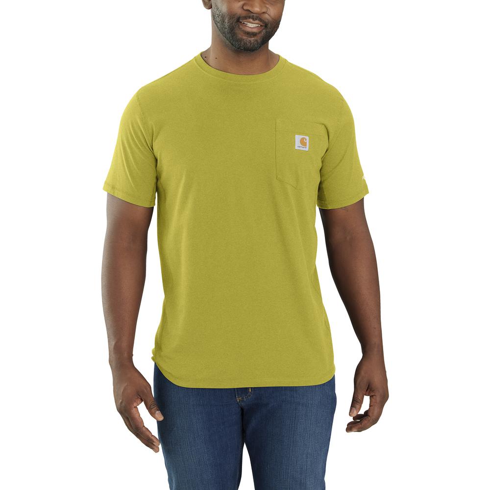 'Carhartt' Men's Force® Relaxed Fit Midweight Pocket T-Shirt - Warm Olive Heather