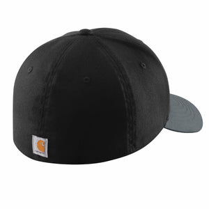 'Carhartt' Men's Rugged Flex Cap with Patch Logo - Black