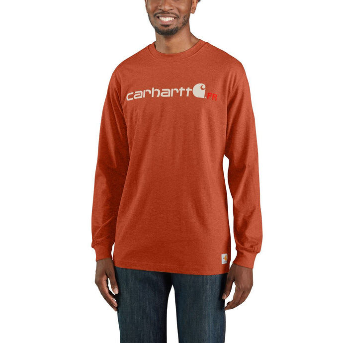 'Carhartt' Men's Flame Resistant Midweight Logo T-Shirt - Jasper Heather