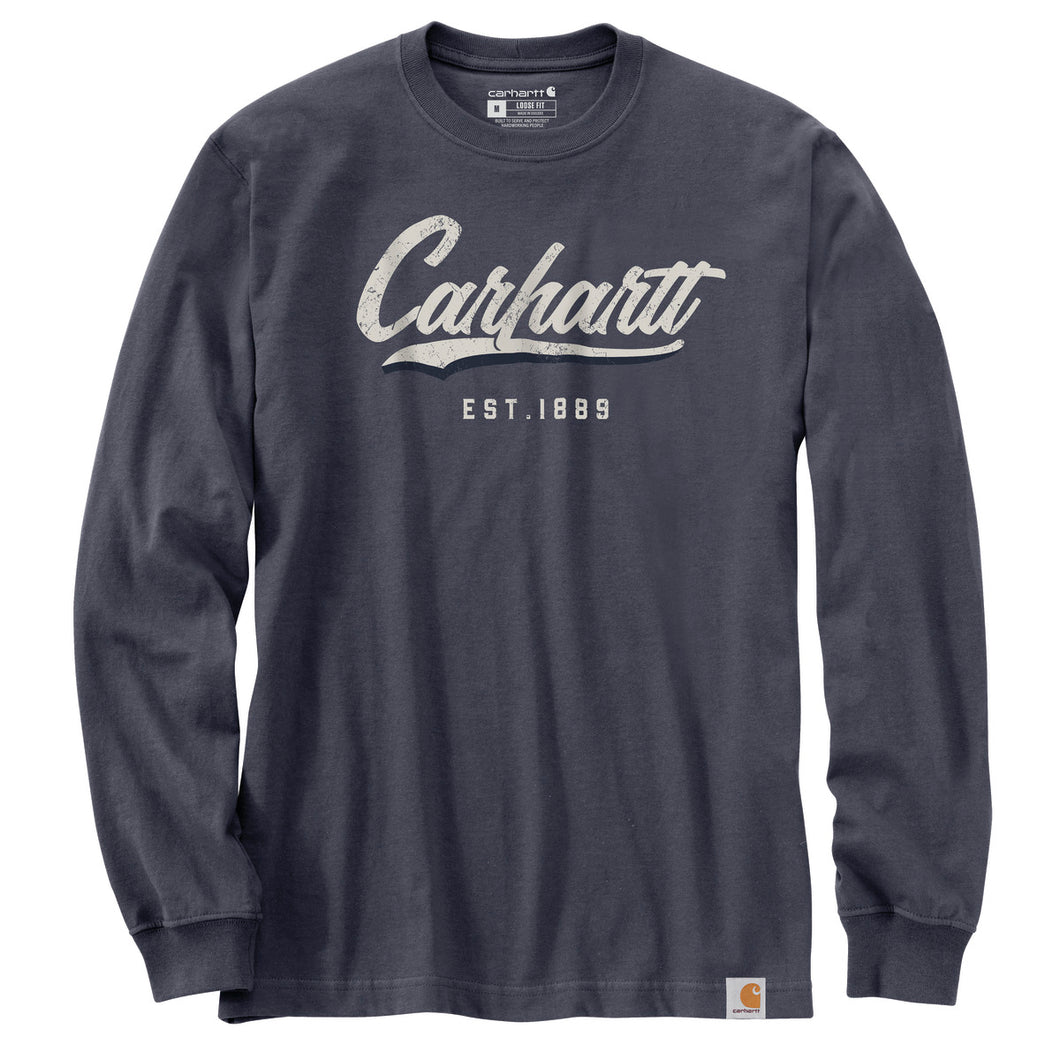 'Carhartt' Men's Heavyweight Hand Painted Graphic T-Shirt - Bluestone Heather