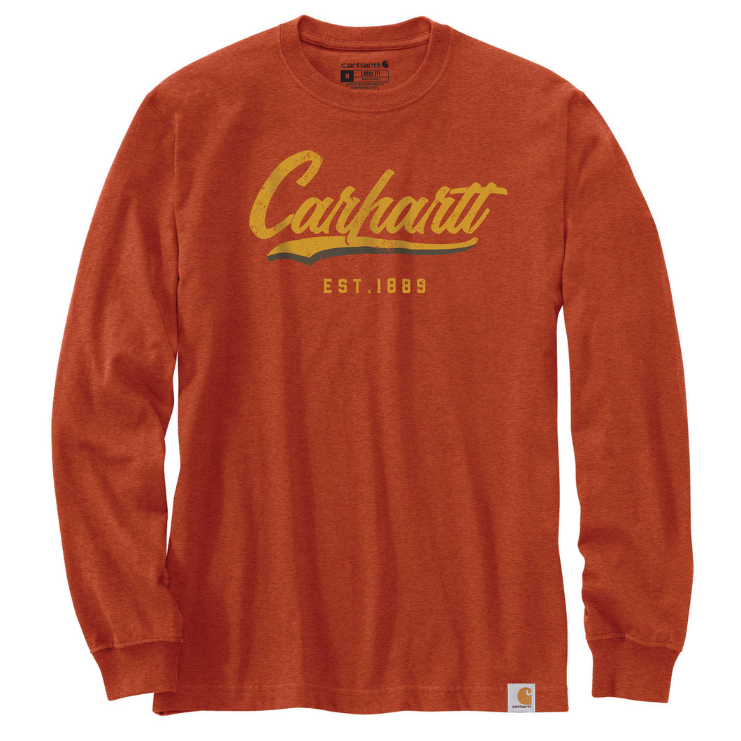 'Carhartt' Men's Heavyweight Hand Painted Graphic T-Shirt - Jasper Heather