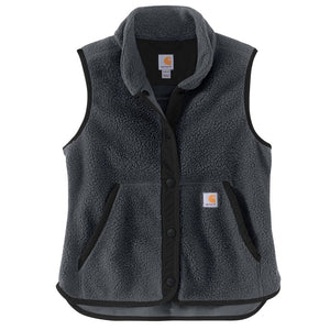 'Carhartt' Women's Button Front Fleece Vest - Granite Heather
