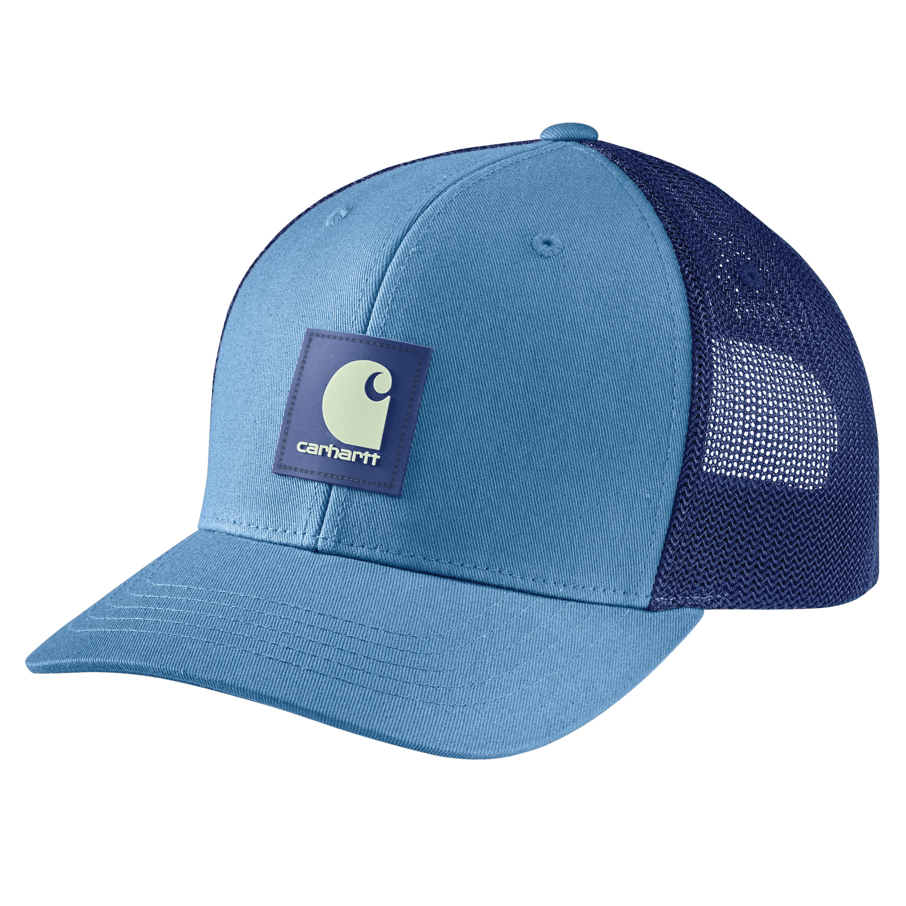 Carhartt Men's Rugged Flex Twill Mesh-Back Logo Patch Cap - Blue Lagoo –  Trav's Outfitter