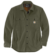 'Carhartt' Men's Rugged Flex® Canvas Fleece Lined Shirt Jac - Basil Green