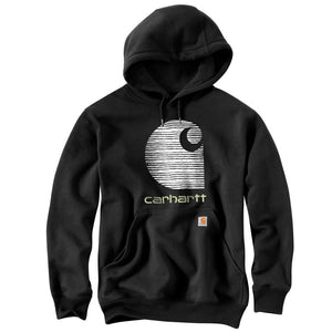 'Carhartt' Men's Rain Defender® Midweight Graphic Hoodie - Black