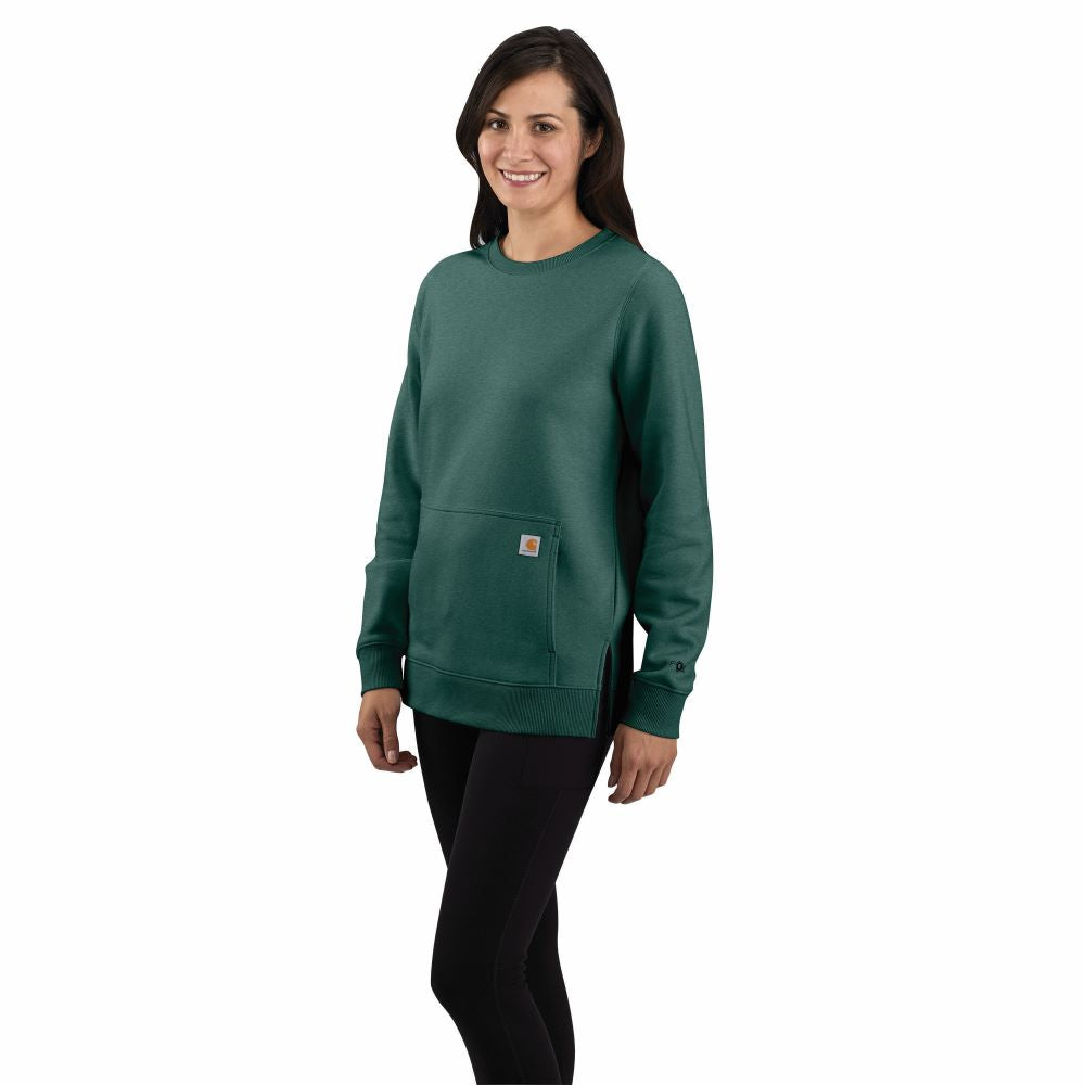 'Carhartt' Women's Force® Lightweight Sweatshirt - Slate Green Heather