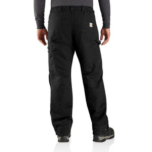 'Carhartt' Men's Loose Fit Washed Duck Insulated Pant-Level 4 Warmer Rating - Black