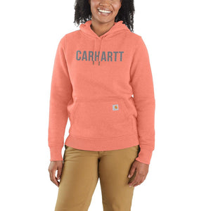 'Carhartt' Women's Relaxed Fit Midweight Graphic Hoodie - Hibiscus